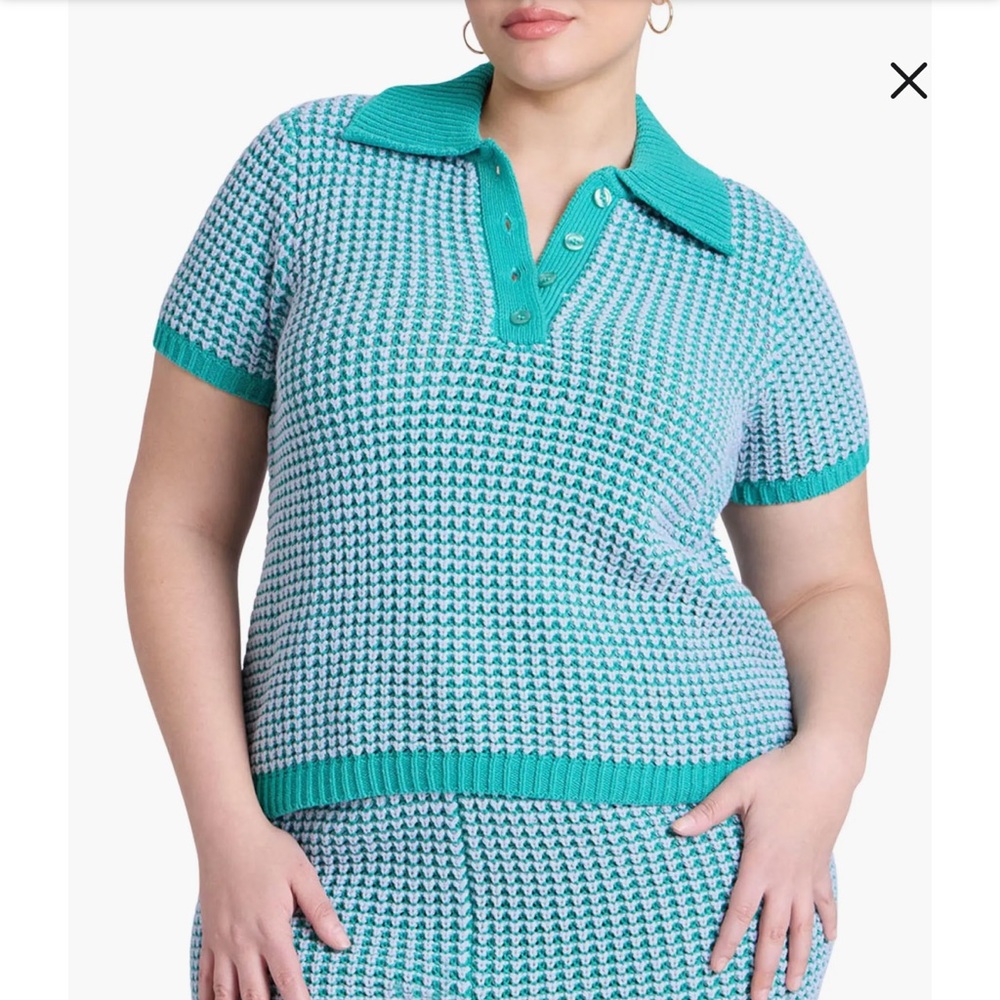 Eloquii - Plus Size18/20 Aqua Knit top
